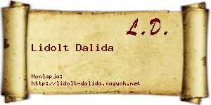 Lidolt Dalida névjegykártya